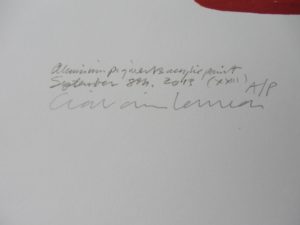 Print information and signature