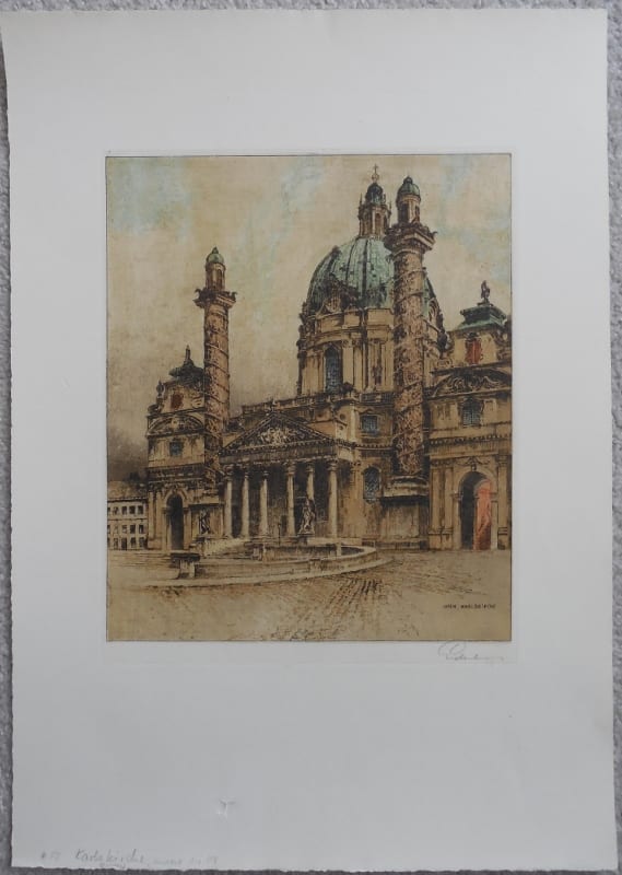 Karlskirche color etching